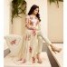 86003 CREAM LT NITYA PURE GEORGETTE SEMI STITCHED SUIT